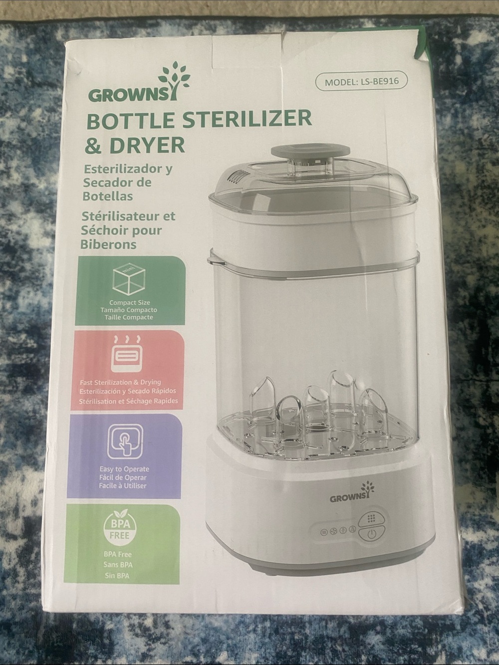 GROWNSI Bottle Sterilizer & Dryer - White